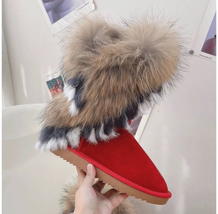Luxury Fluffy Boots – 2.5 cm Sole (women AU9–11.5, Made to Order)