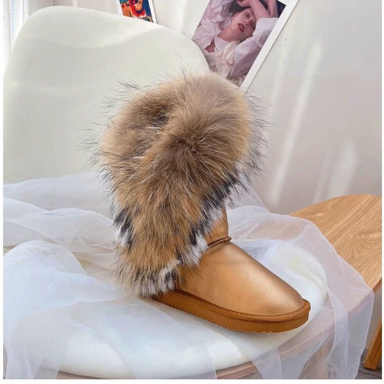 Luxury Fluffy Boots – 2.5 cm Sole (women AU9–11.5, Made to Order)
