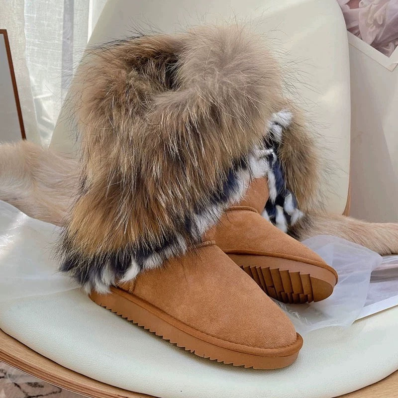 Luxury Fluffy Boots – 2.5 cm Sole (women AU9–11.5, Made to Order)