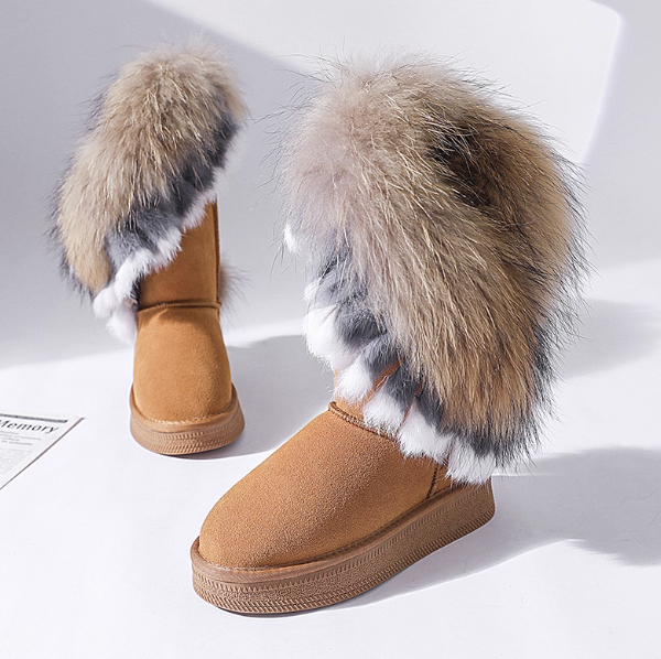 Luxury Fluffy Boots – 3.5 cm Sole (women AU5–8, Made to Order)