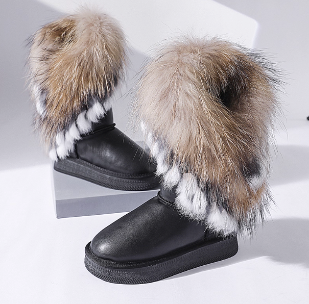 Luxury Fluffy Boots – 3.5 cm Sole (women AU5–8, Made to Order)